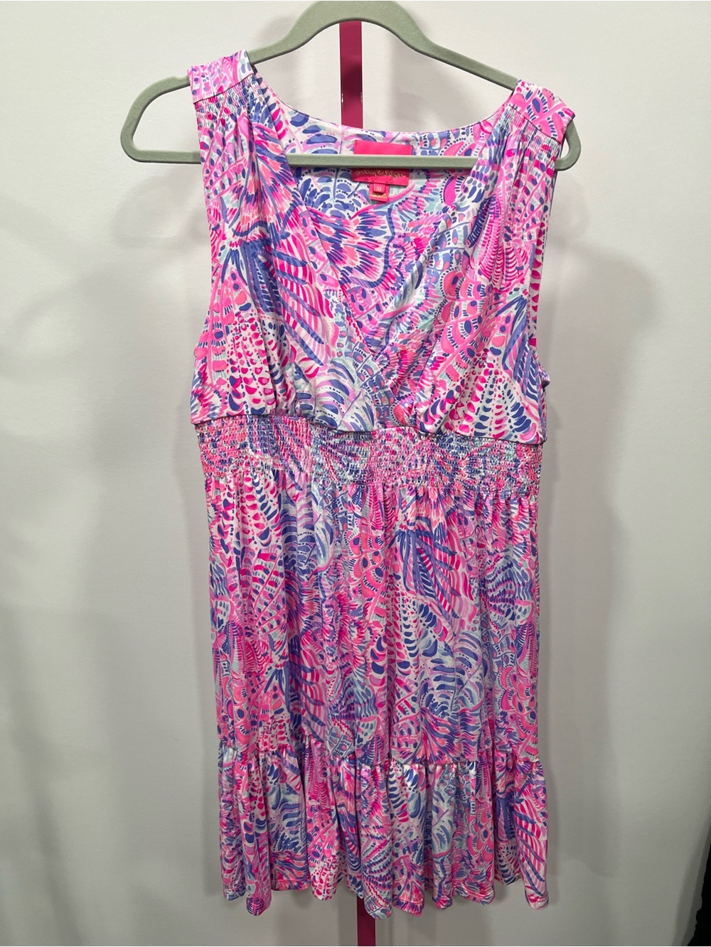 Lilly Pulitzer Vivette Dress in a smocked waistband and ruffled hem. - Picture 3 of 7
